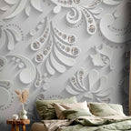 3D Crystal Flowers Floral Wall Mural