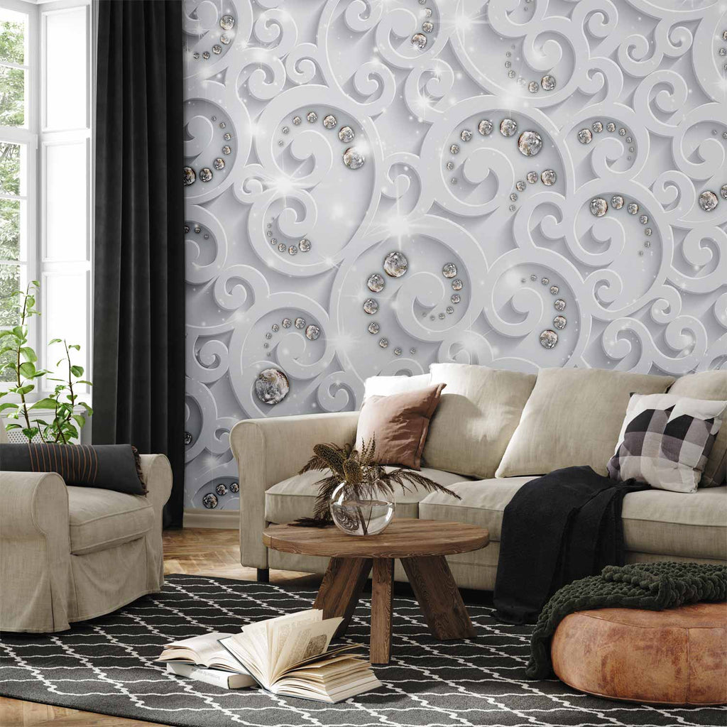Abstract Floral Glamour Wall Mural