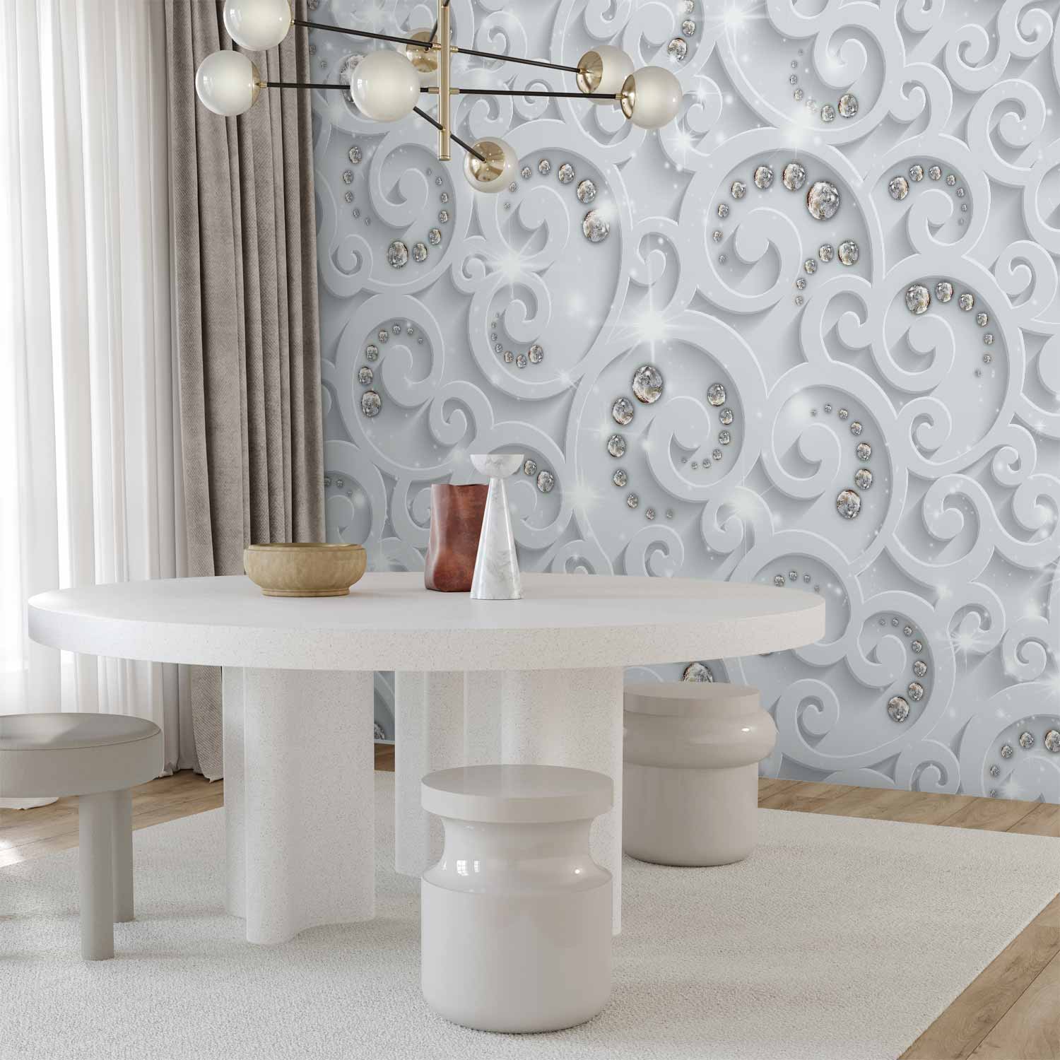 Abstract Floral Glamour Wall Mural