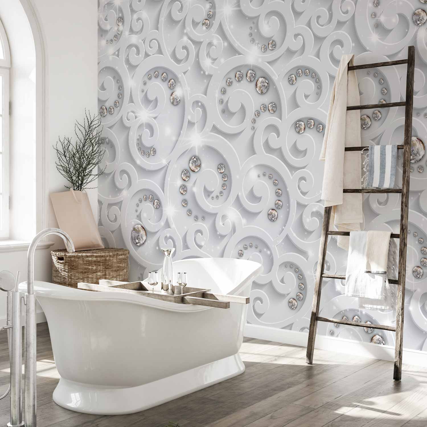 Abstract Floral Glamour Wall Mural