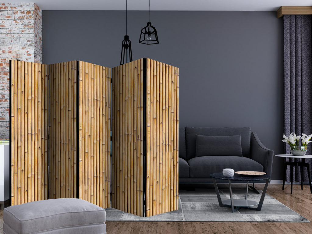 Amazonian Bamboo Nature 5-Panel Room Divider