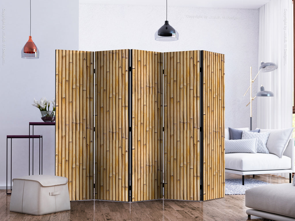 Amazonian Bamboo Nature 5-Panel Room Divider
