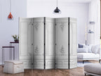 Palatial Grey Ornament 5-Panel Room Divider