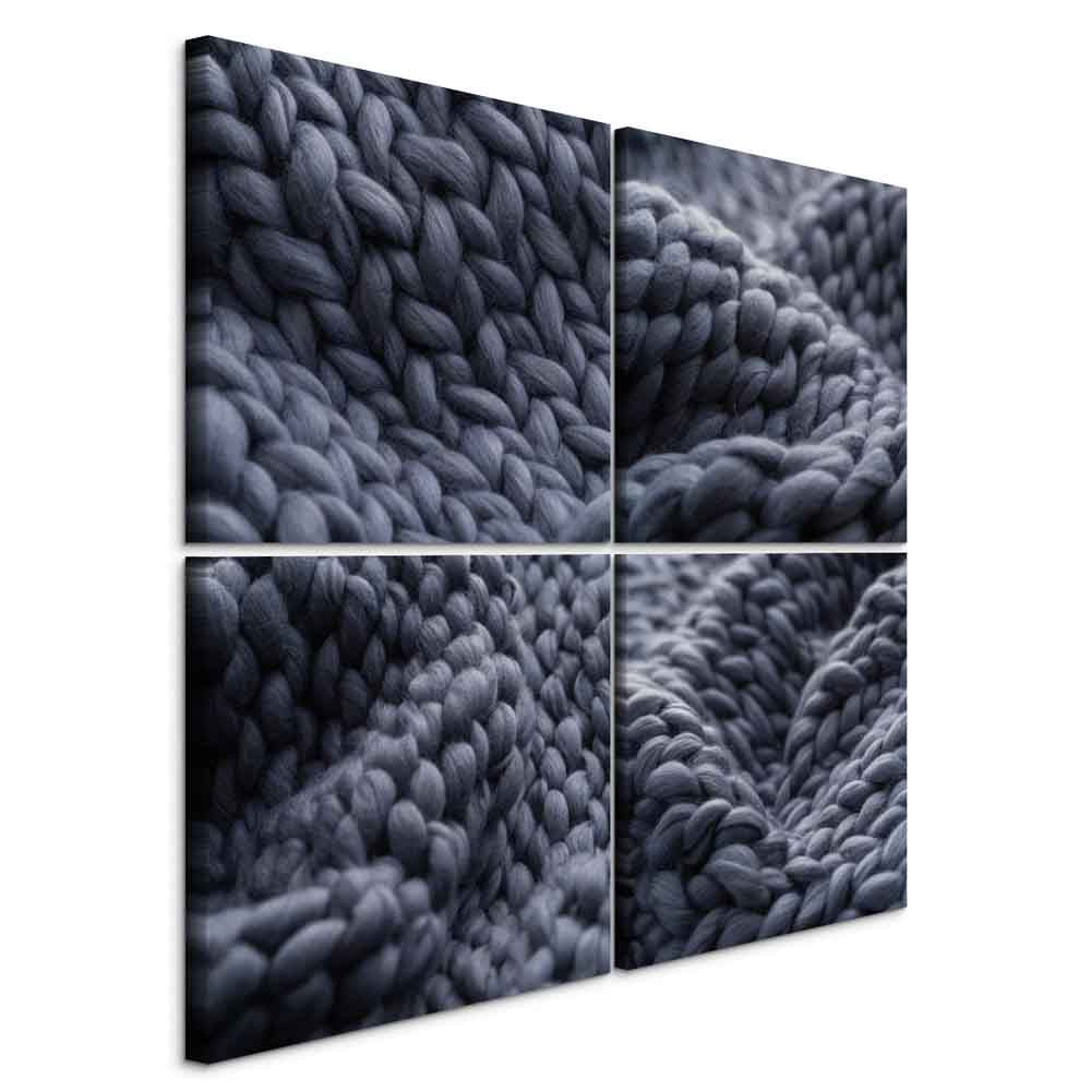 Warm Night Abstract Pattern 4-Part Canvas Print