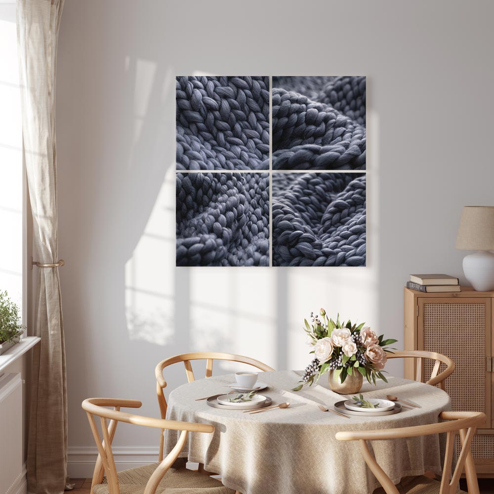 Warm Night Abstract Pattern 4-Part Canvas Print