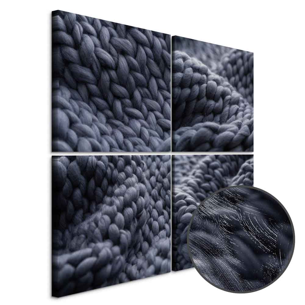 Warm Night Abstract Pattern 4-Part Canvas Print