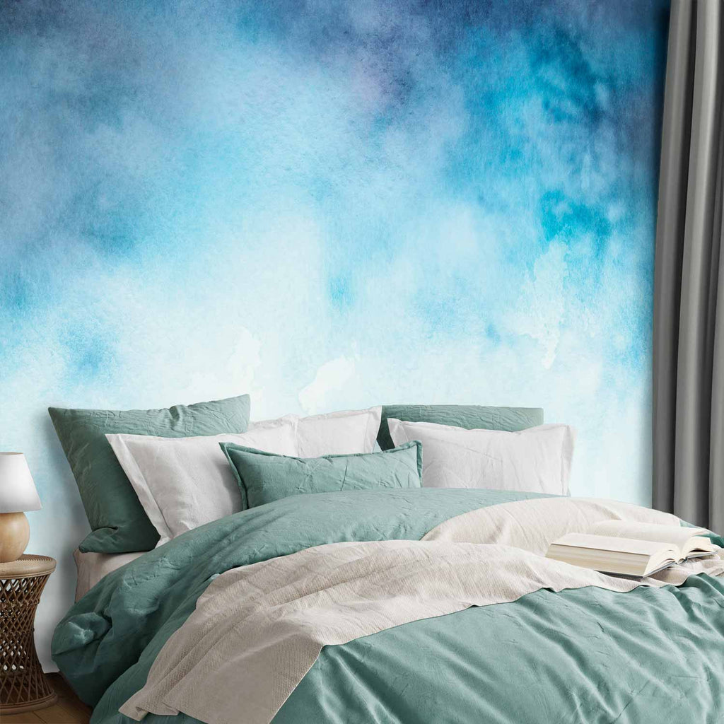 Cobalt Cloud Texture Abstract Wall Mural