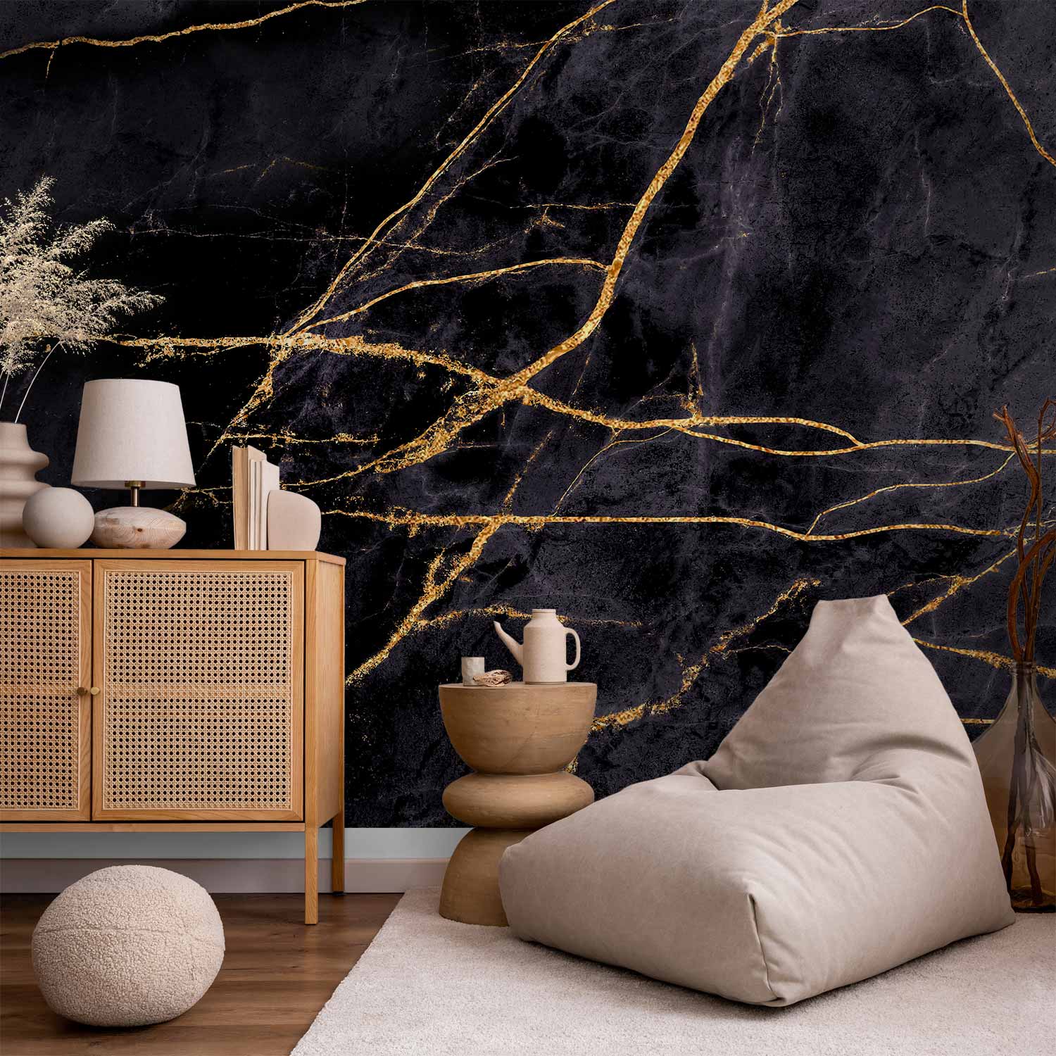 Golden Marble Texture Wall Mural