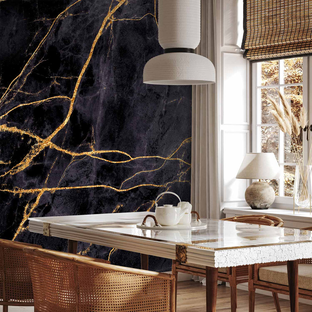 Golden Marble Texture Wall Mural
