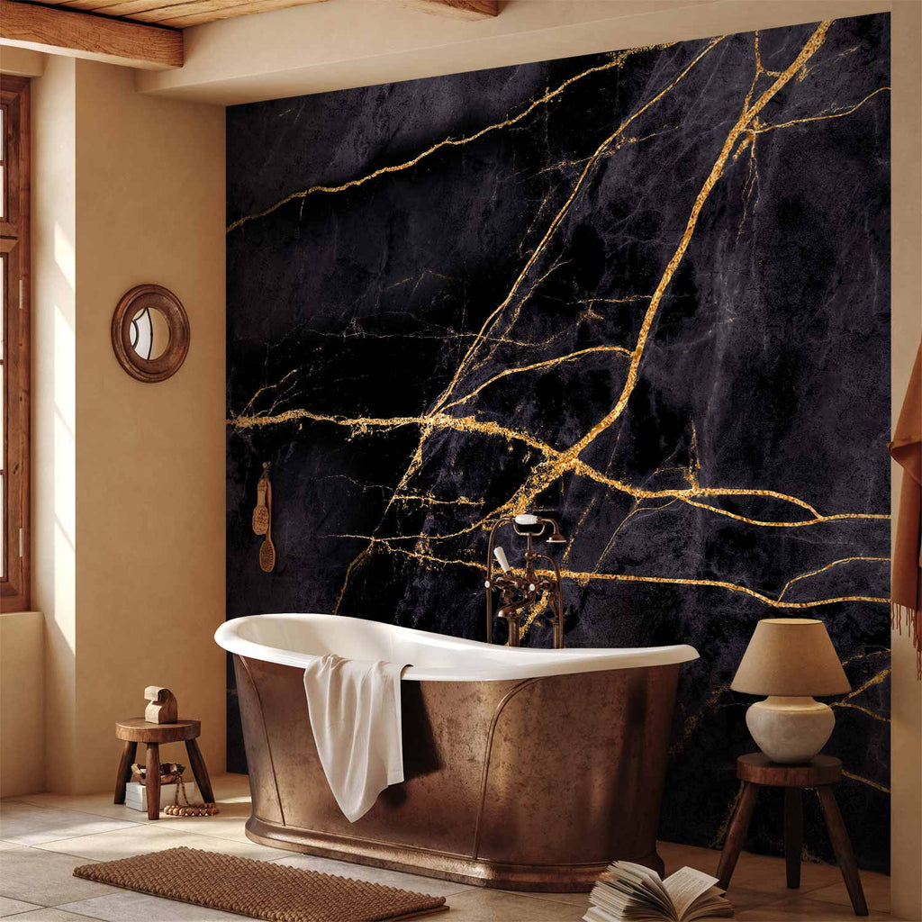 Golden Marble Texture Wall Mural