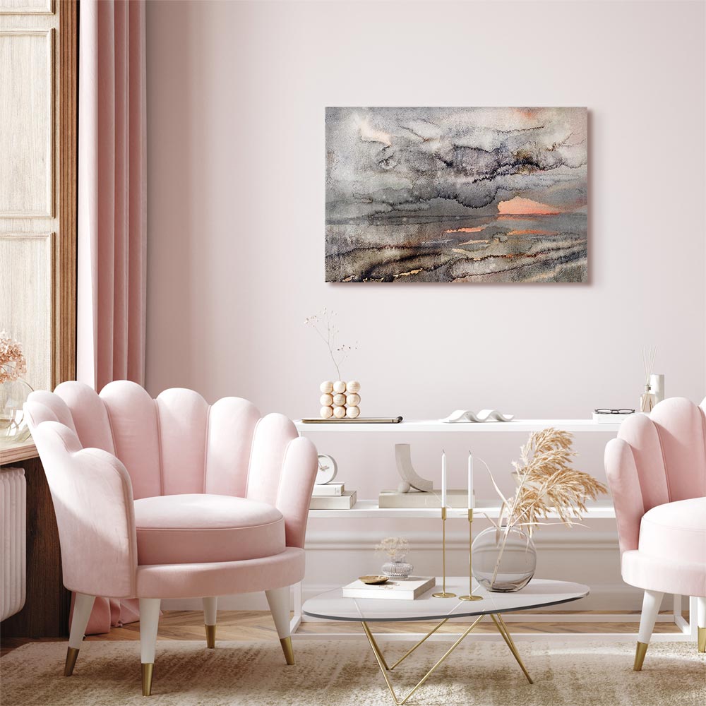 Connected Clouds Abstract Sky Canvas Print