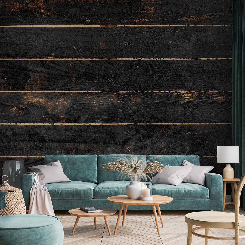 Parallel Wood Plank Vintage Wall Mural