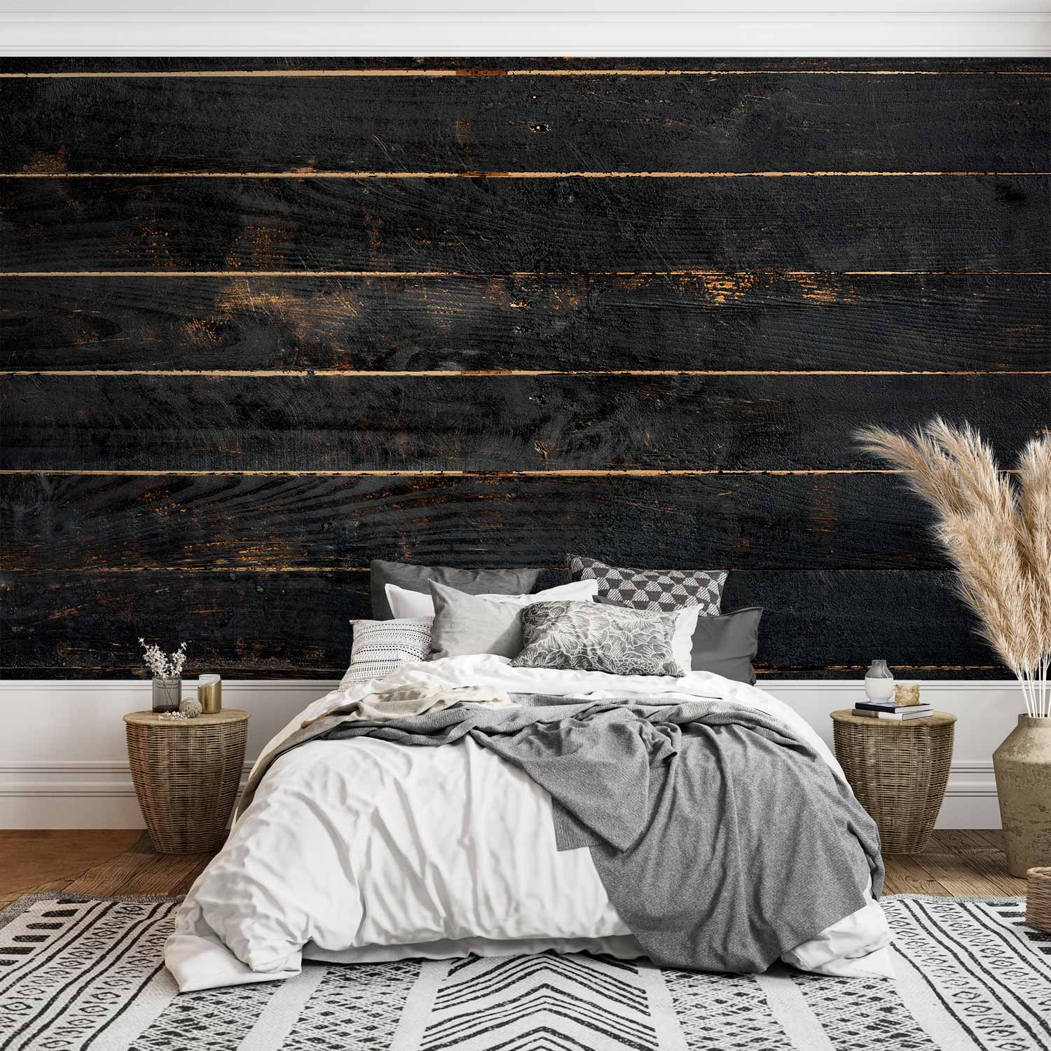 Parallel Wood Plank Vintage Wall Mural