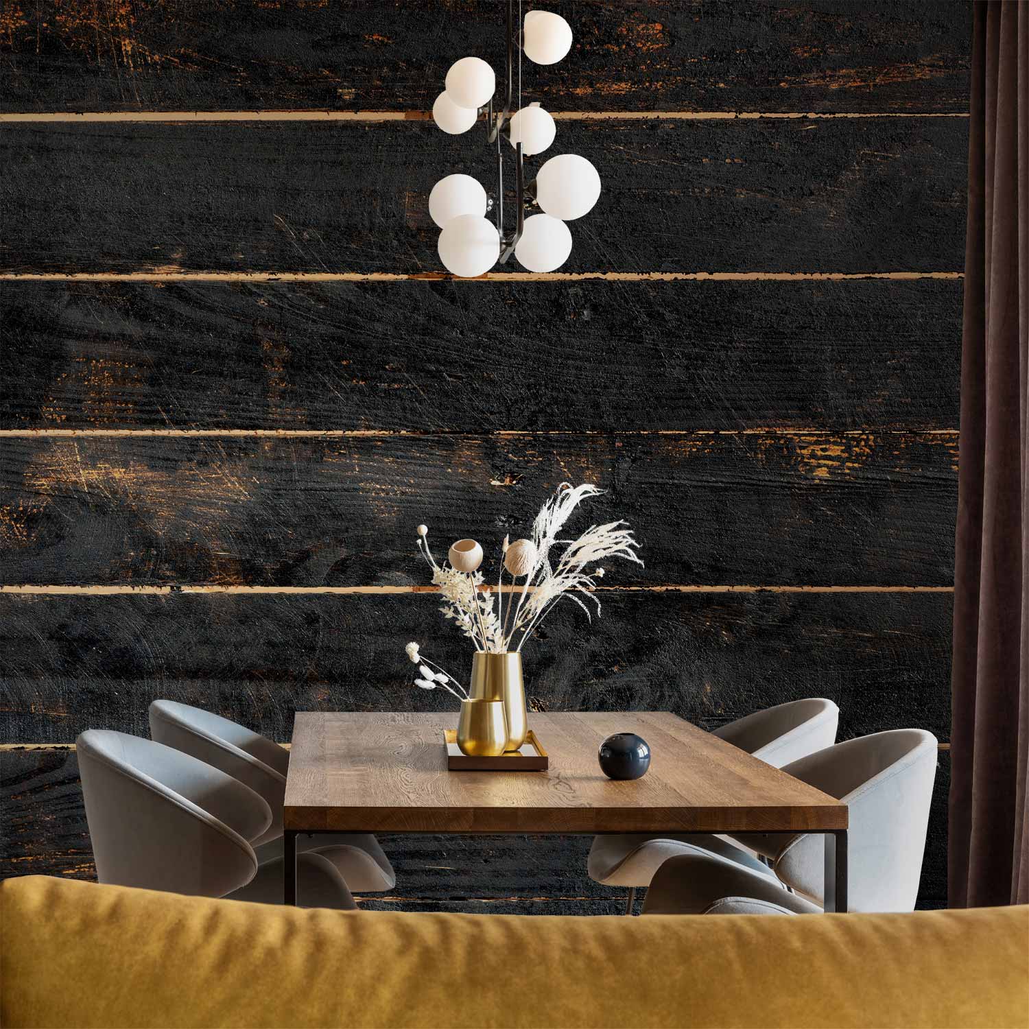 Parallel Wood Plank Vintage Wall Mural