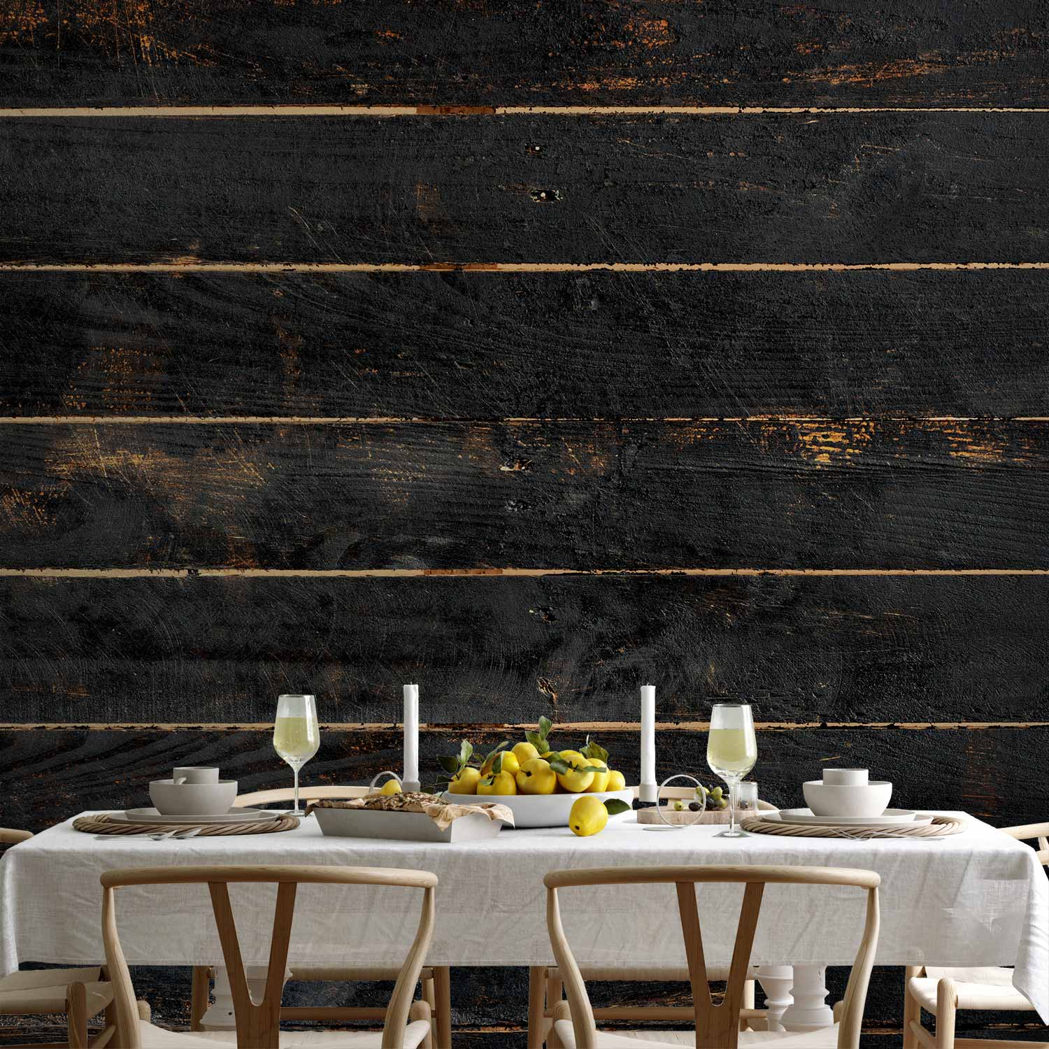Parallel Wood Plank Vintage Wall Mural
