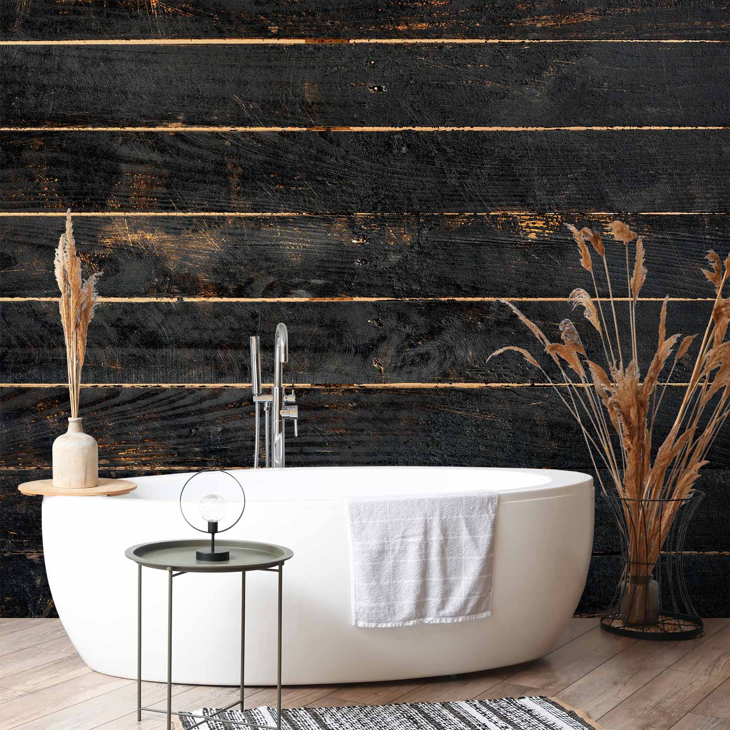 Parallel Wood Plank Vintage Wall Mural