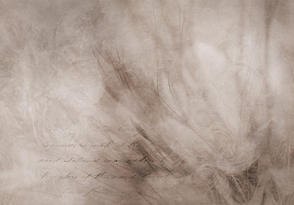 Wall Mural - Abstract Scandi Boho with Floral Letters