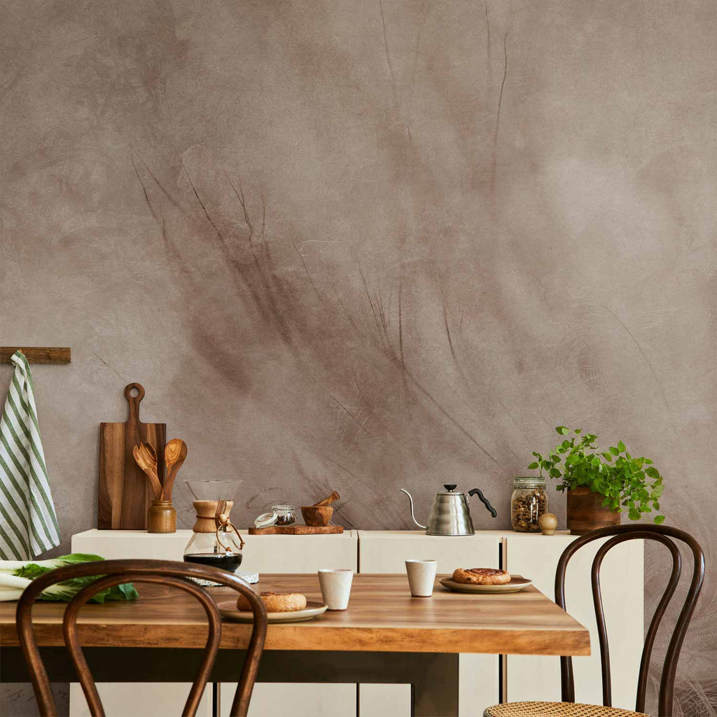 Abstract Scandi Boho Lettering Floral Wall Mural