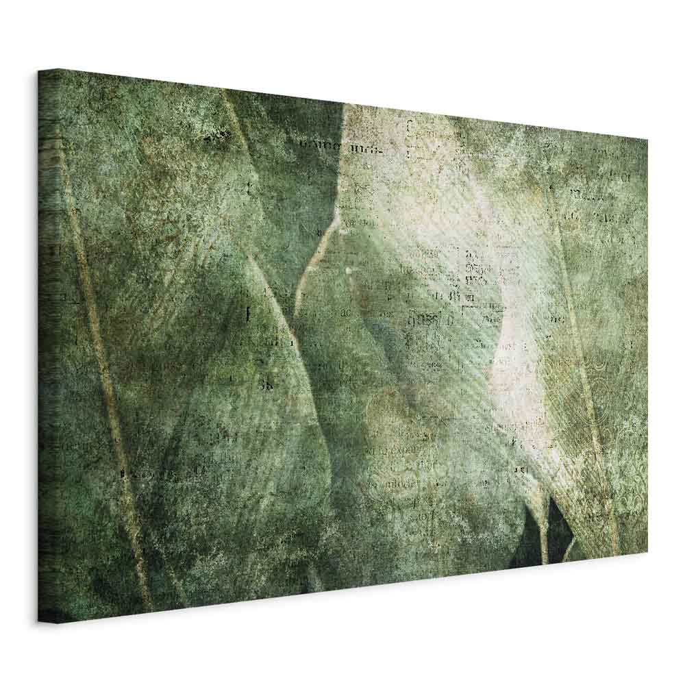 Green Leaf Pattern Nature Canvas Print