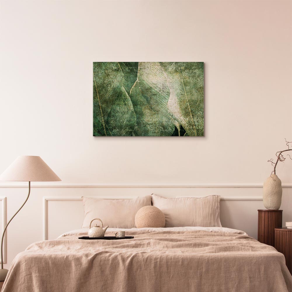 Green Leaf Pattern Nature Canvas Print