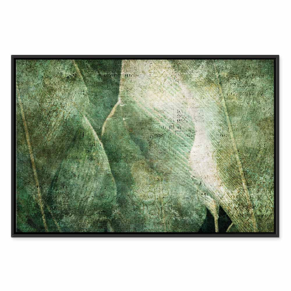 Green Leaf Pattern Nature Canvas Print