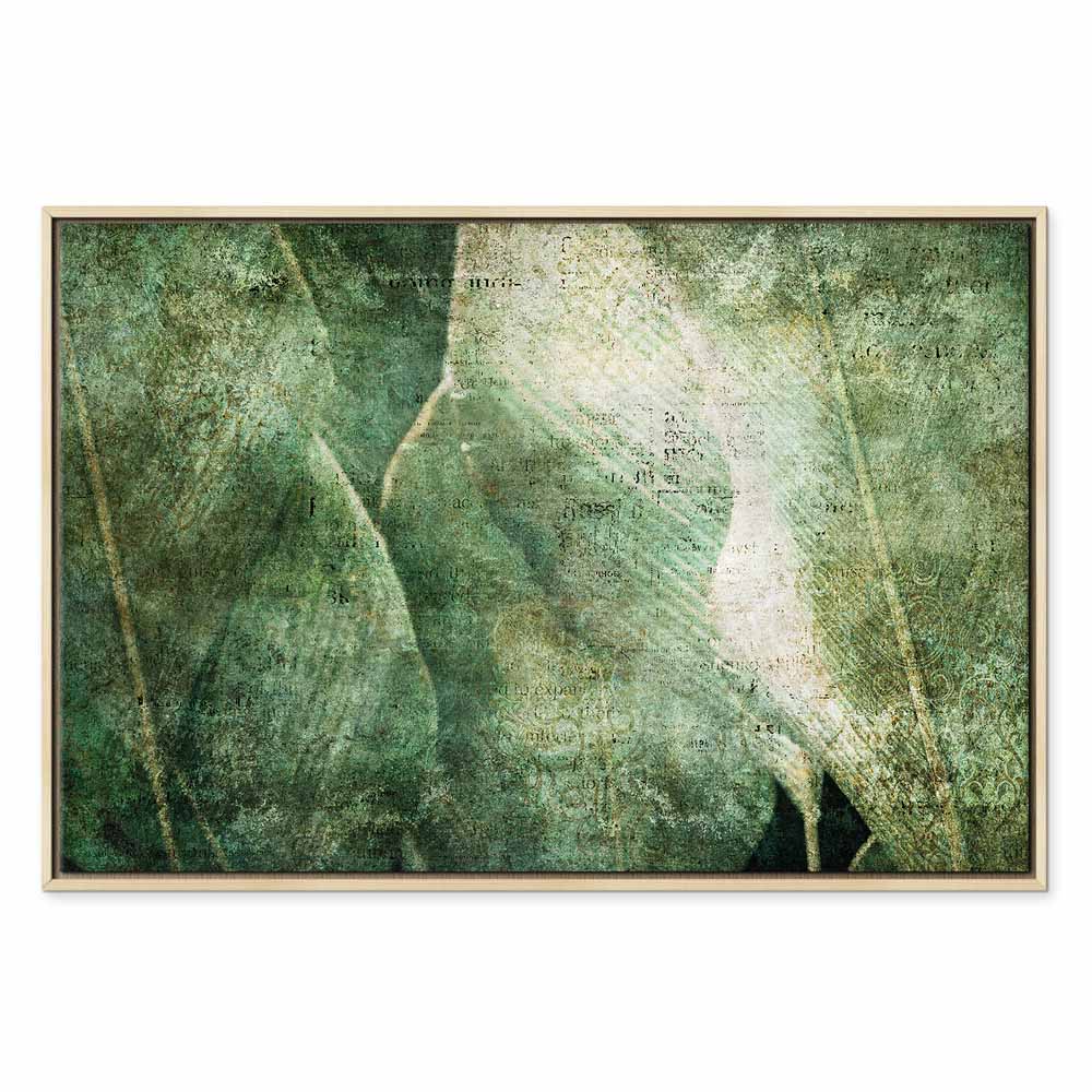Green Leaf Pattern Nature Canvas Print