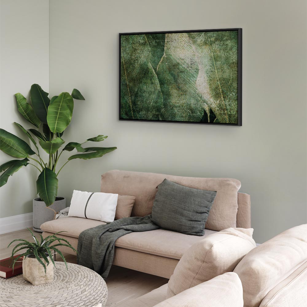 Green Leaf Pattern Nature Canvas Print