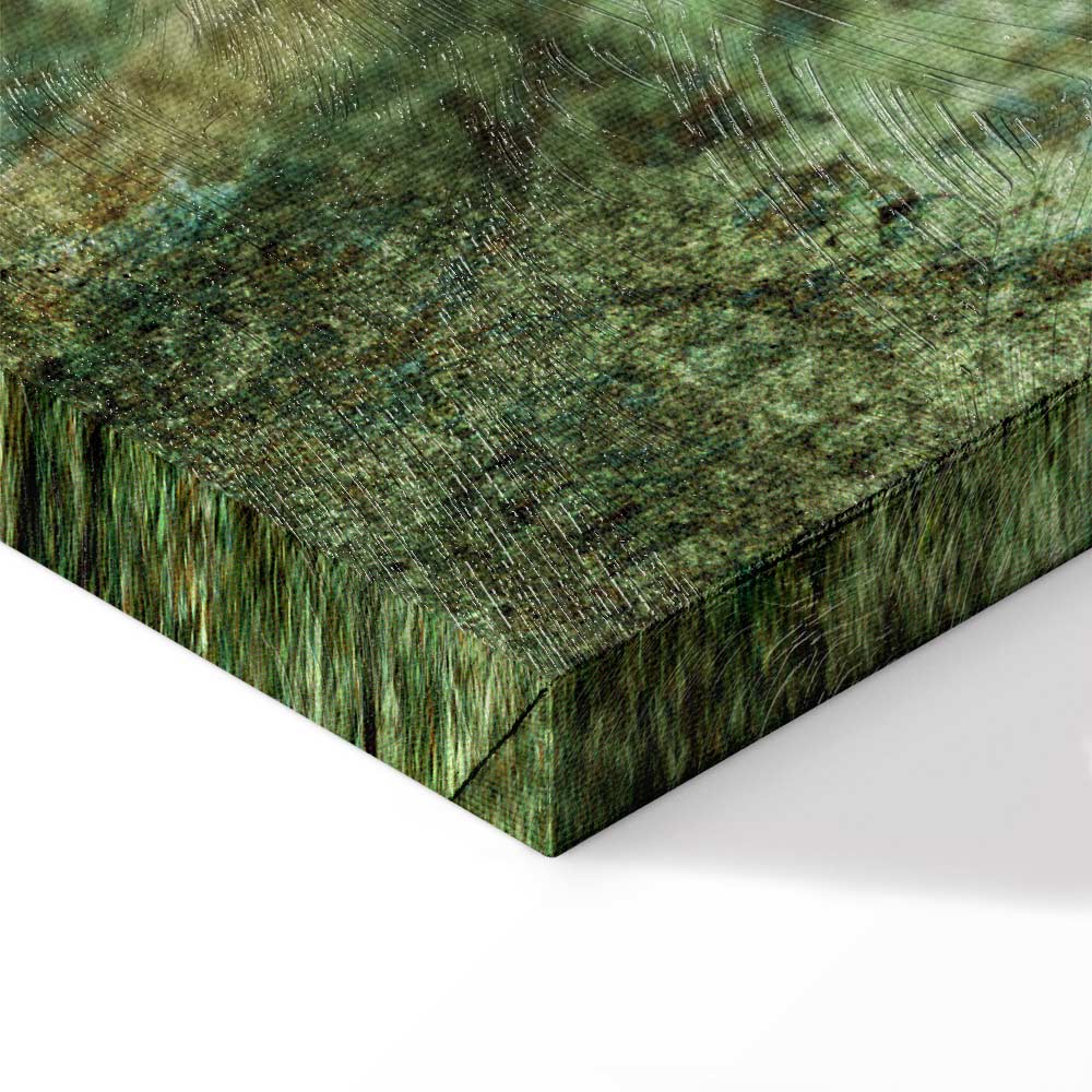 Green Leaf Pattern Nature Canvas Print