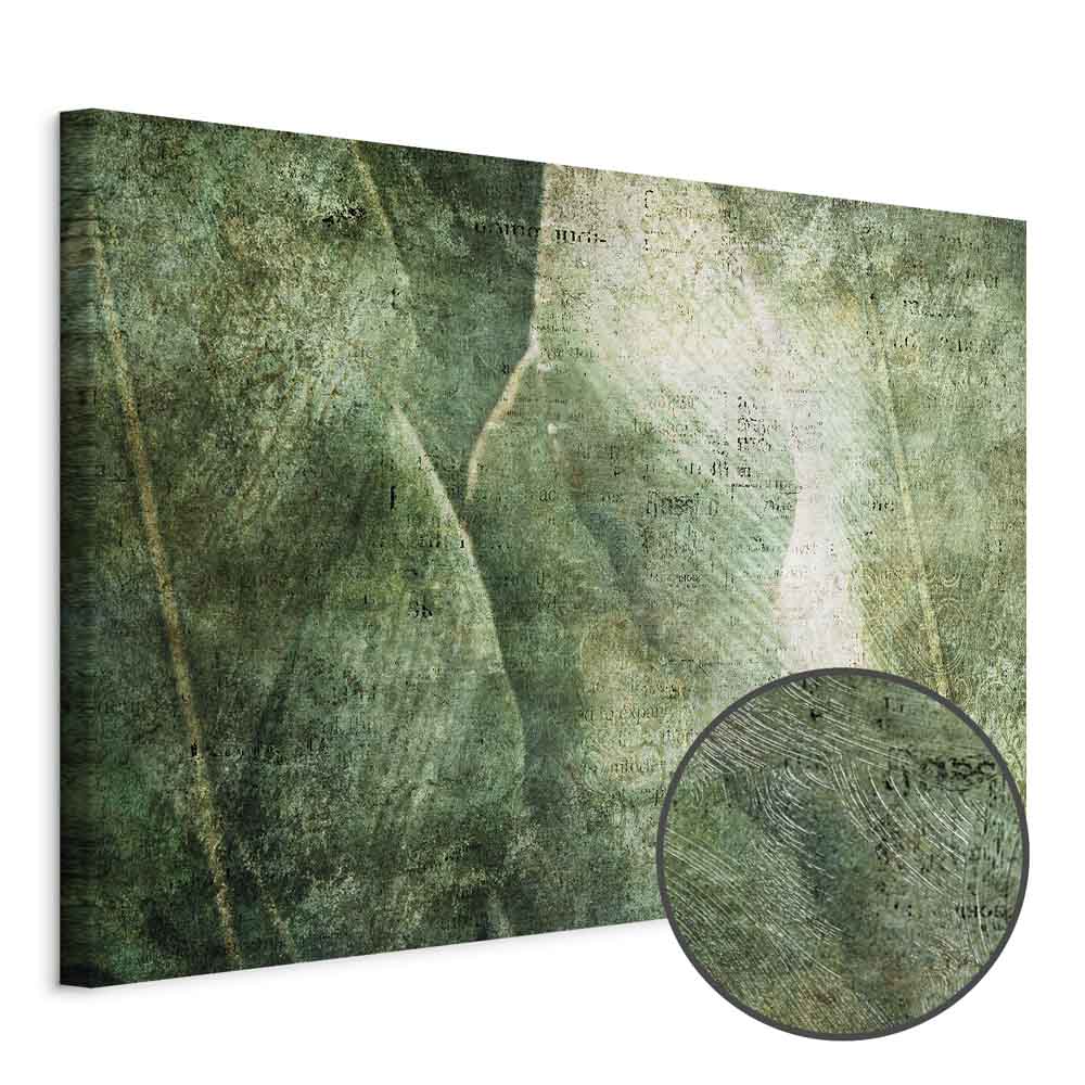 Green Leaf Pattern Nature Canvas Print