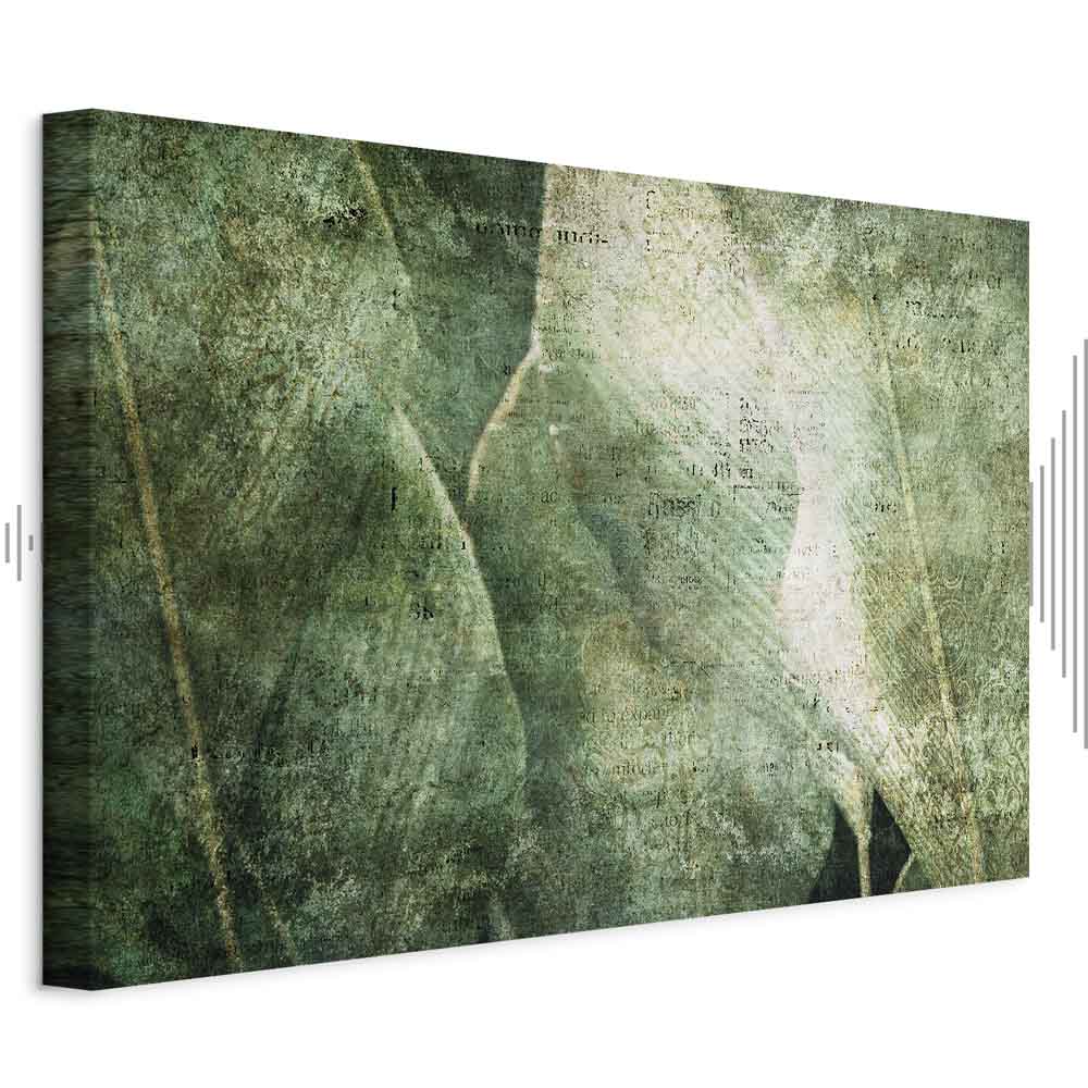 Green Leaf Pattern Nature Canvas Print