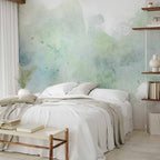 Pastel Mint Watercolour Abstract Wall Mural