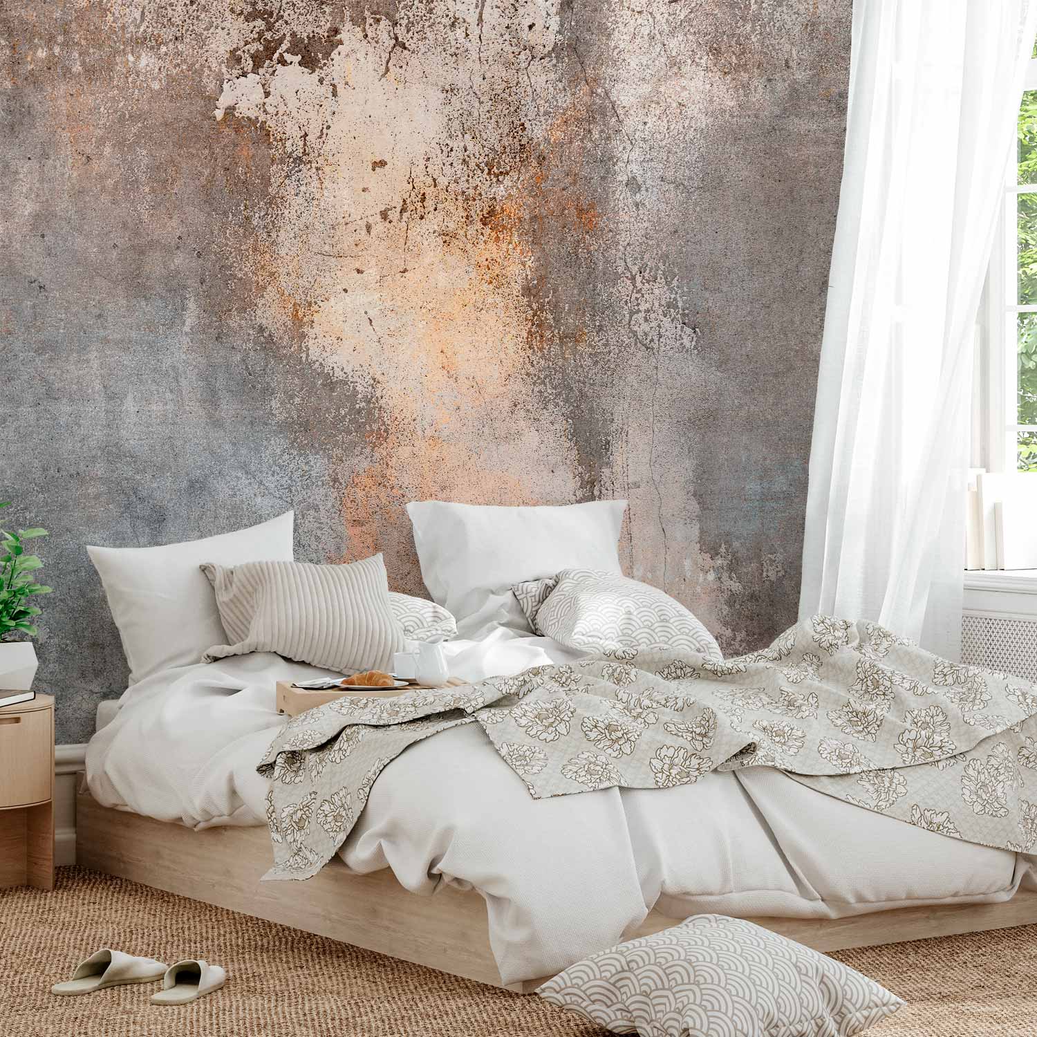 Rust Concrete Texture Industrial Wall Mural