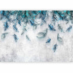 Sapphire Leaf Texture Wall Mural