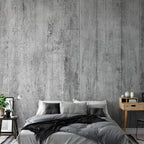 Wall Mural Rustic Textures - Black & White (400x280)