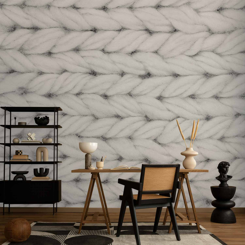 Real Wool Texture Pattern Wall Mural