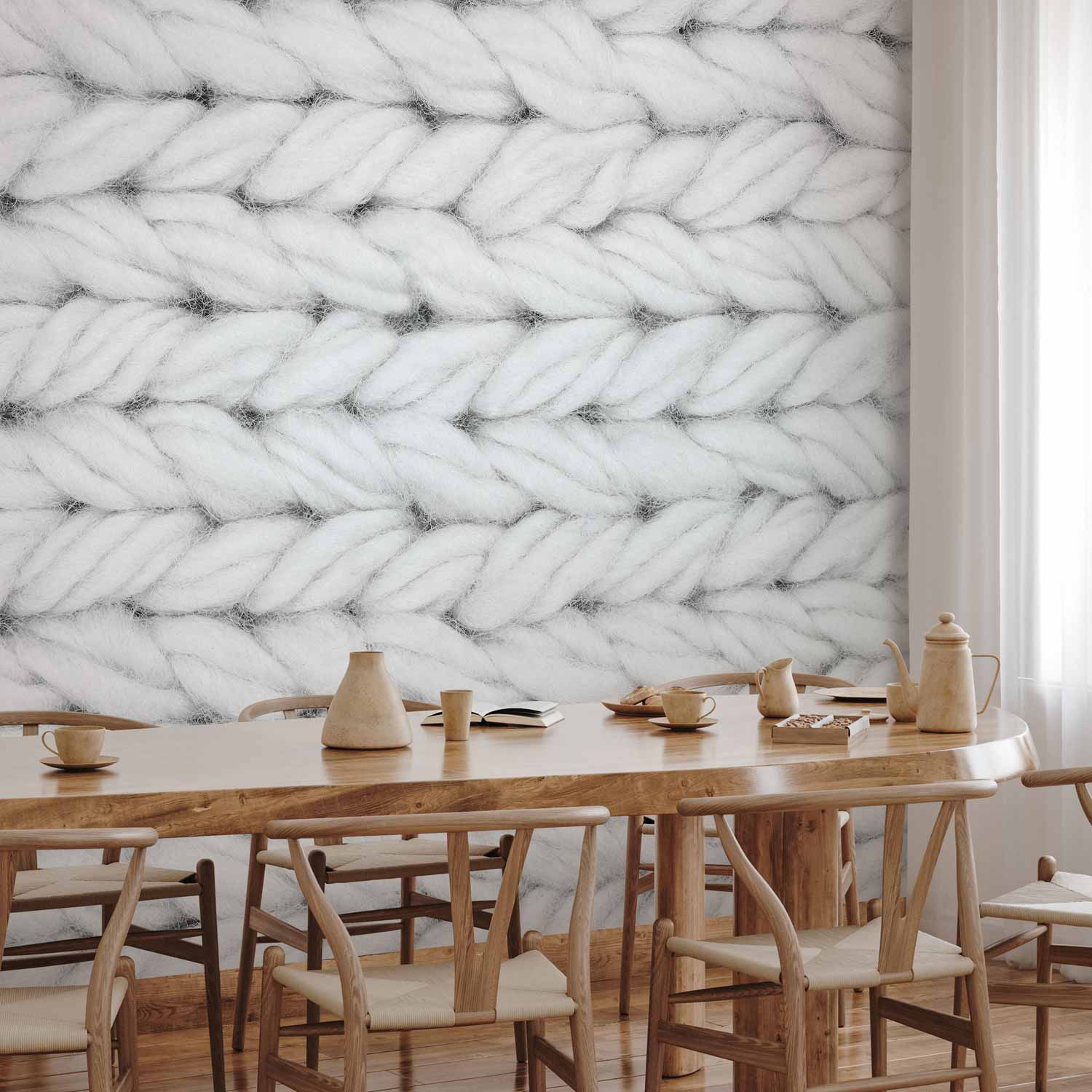 Real Wool Texture Pattern Wall Mural