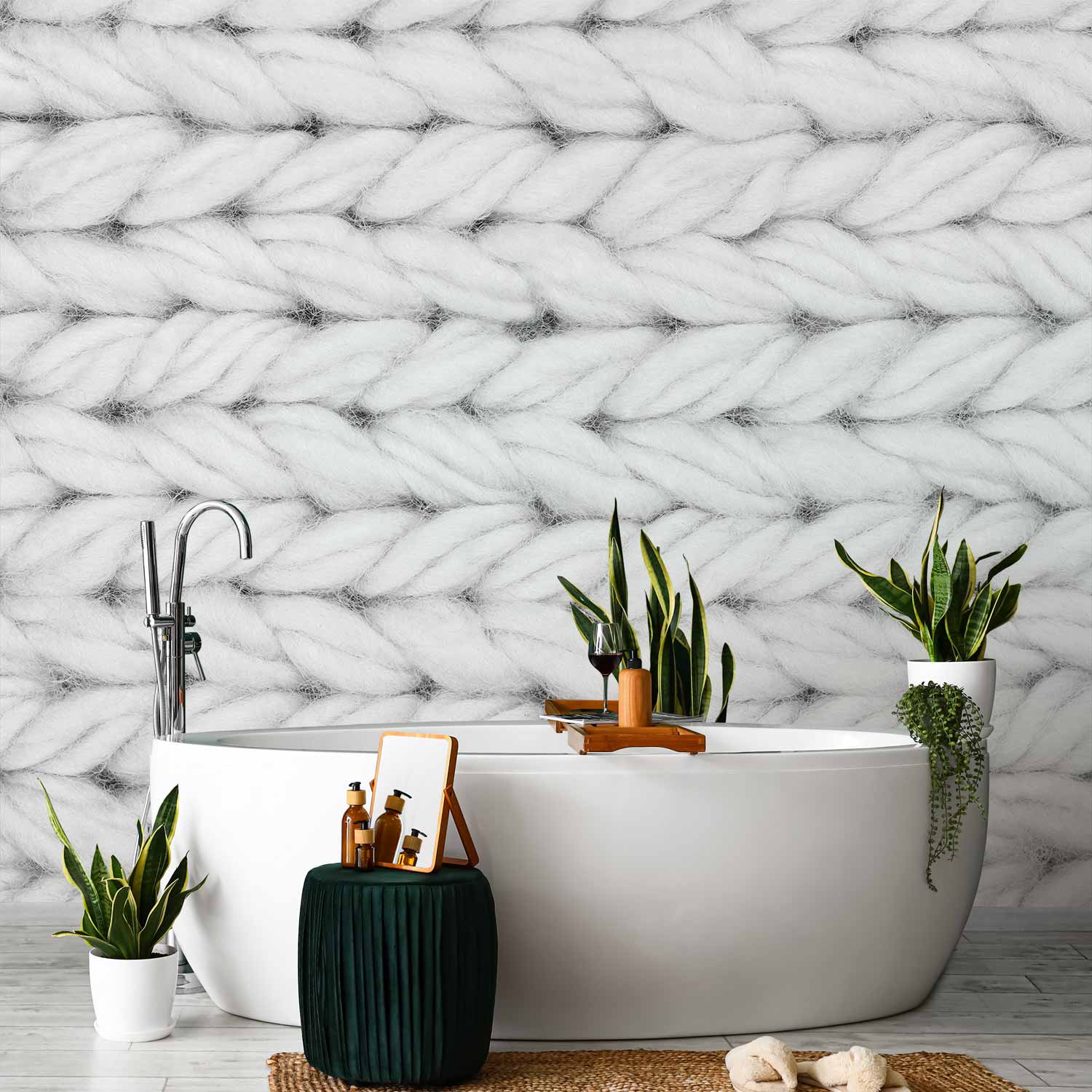 Real Wool Texture Pattern Wall Mural