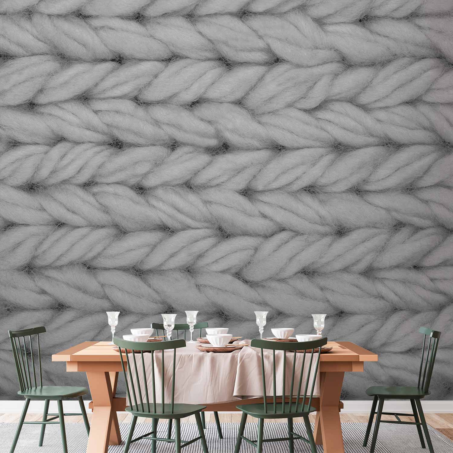 Real Wool Texture Wall Mural