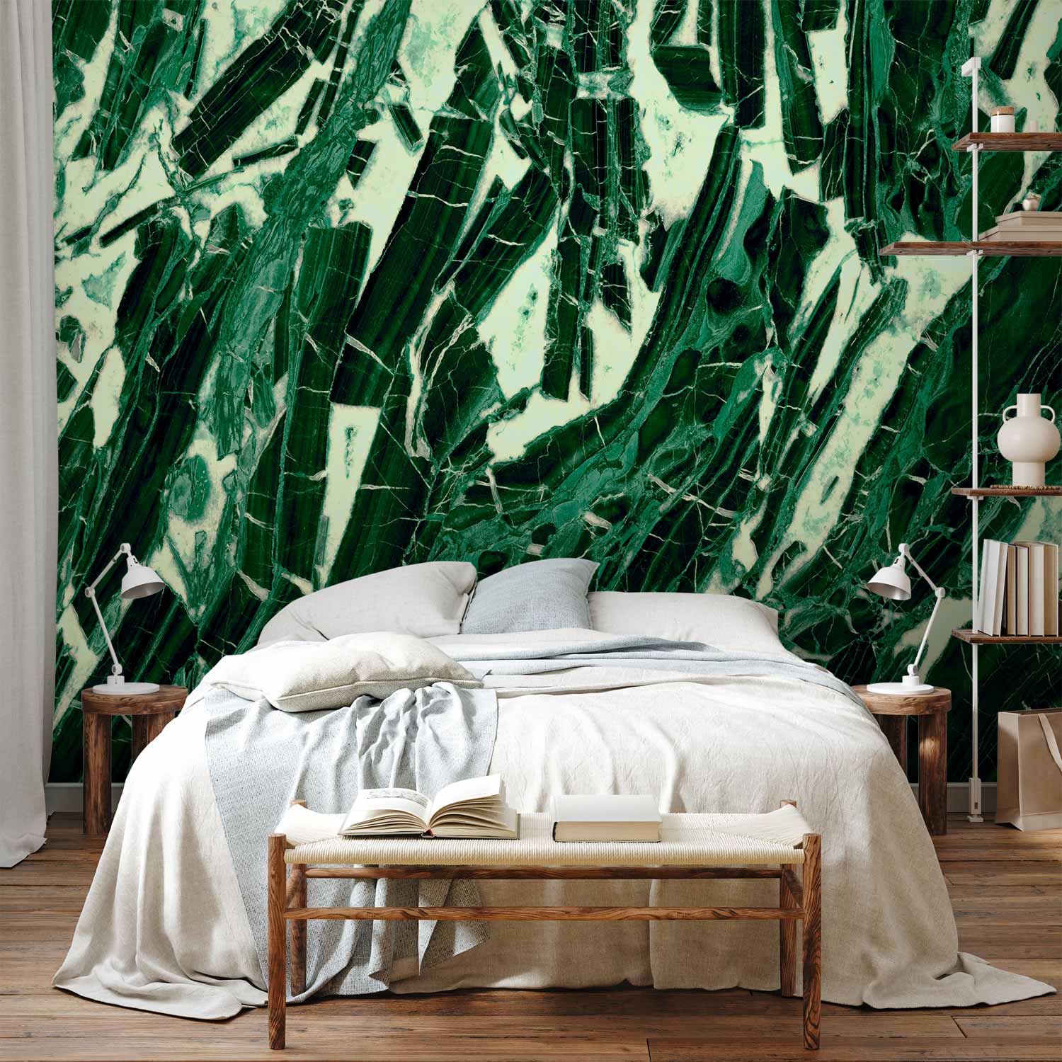 Emerald Marble Texture Abstract Wall Mural