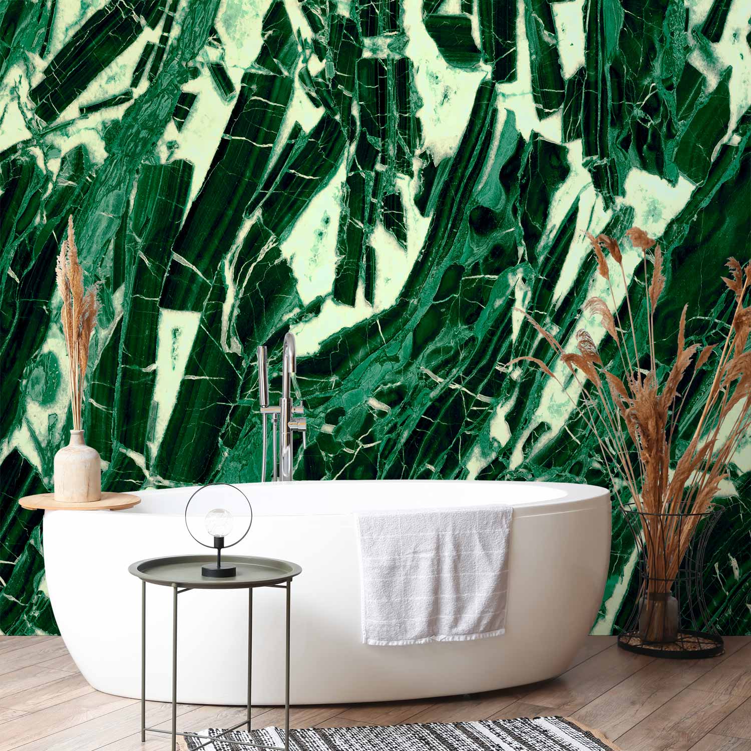 Emerald Marble Texture Abstract Wall Mural