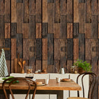 Colonial Wood Boards Rustic Wallpaper