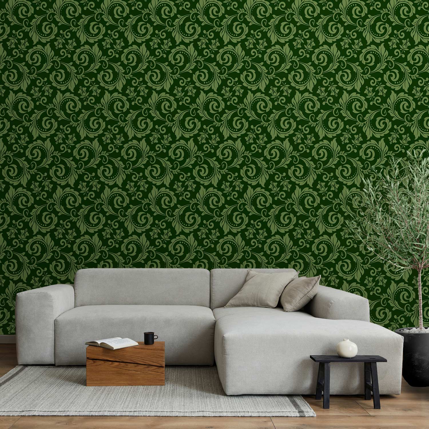 Wallpaper Evening Green 50x1000