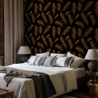 Golden Nature Pattern Wallpaper