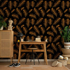 Golden Nature Pattern Wallpaper