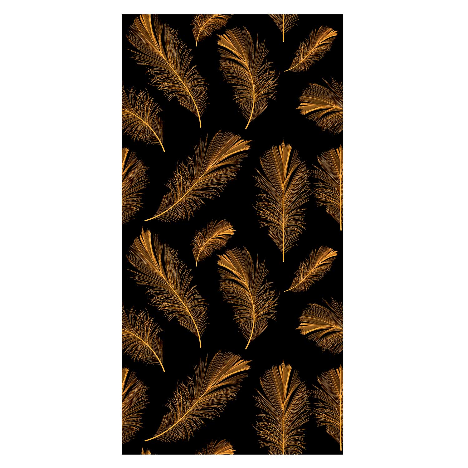 Golden Nature Pattern Wallpaper