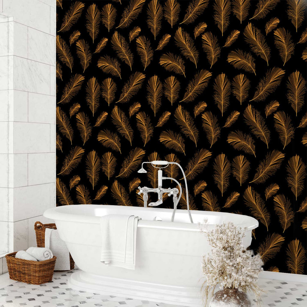 Golden Nature Pattern Wallpaper