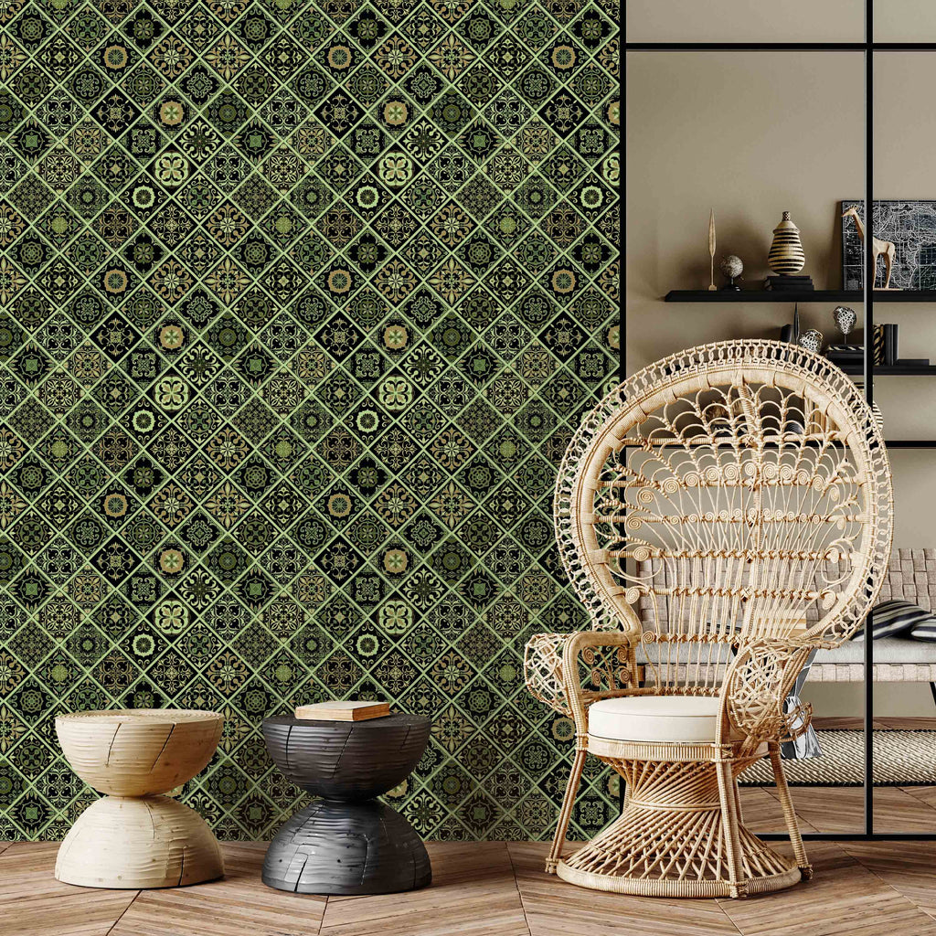 Wallpaper Olive Mosaic