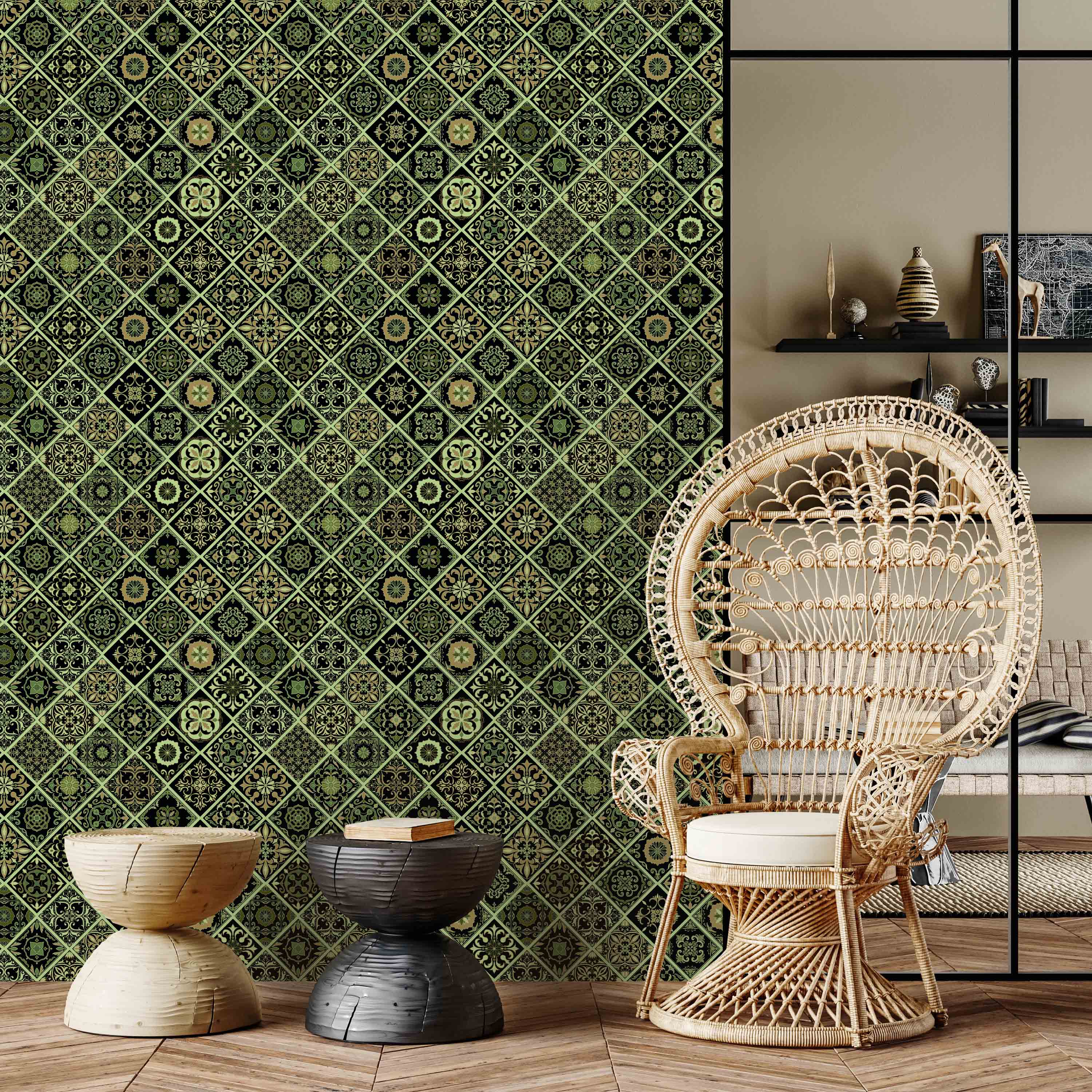 Wallpaper Olive Mosaic
