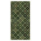 Olive Mosaic Abstract Pattern Wallpaper