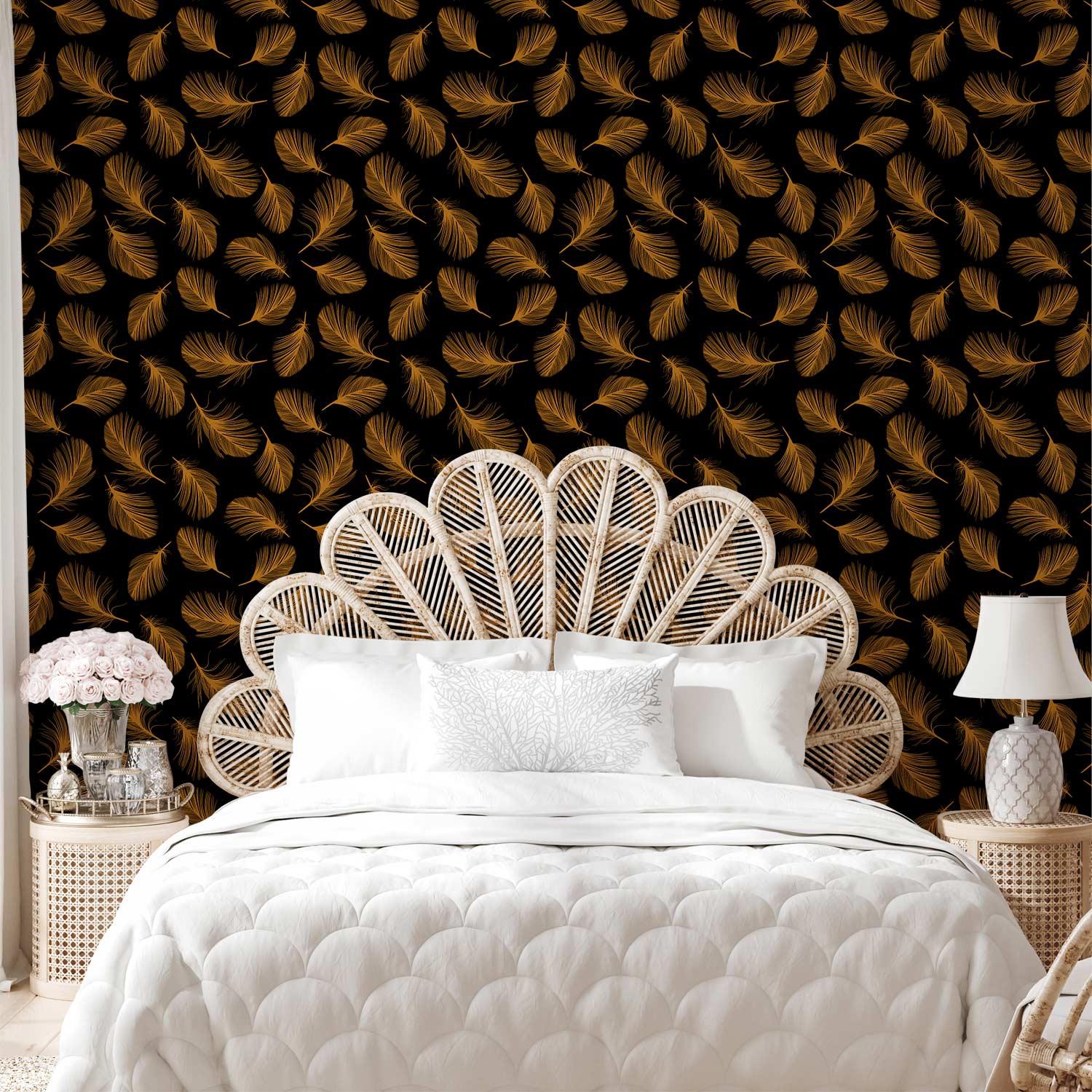 Golden Scatter Pattern Wallpaper